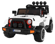 Auto Terenowe Full Time 4WD dla dzieci Biały + Napęd 4x4 + Pilot + Audio LED + Schowek