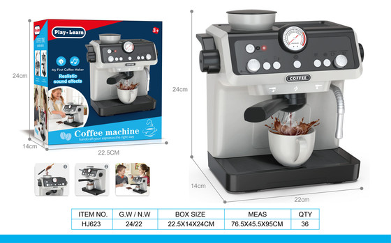 Ekspres do Kawy Szary z Funkcją Świateł i Dźwięku