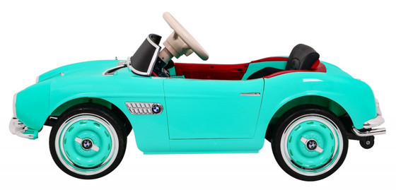 Autko BMW 507 Retro elektryczne dla dzieci Zielony + Audio LED + Pilot + Ekoskóra + EVA + Wolny Start