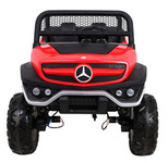 Mercedes Benz Unimog dla dzieci Czerwony + Napęd 4x4 + Pilot + Bagażnik + Wolny Start + MP3 LED