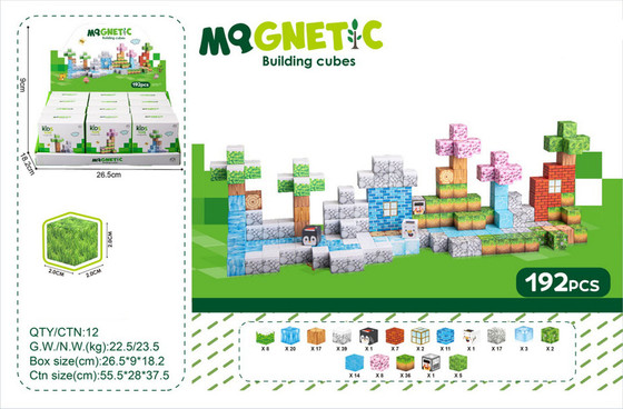 Zestaw Kostek, Klocków Magnetycznych 384el.