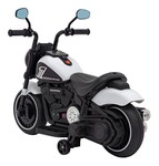 Motorek Chopper FASTER na akumulator dla dzieci Biały + Radio FM + Panel audio + LED