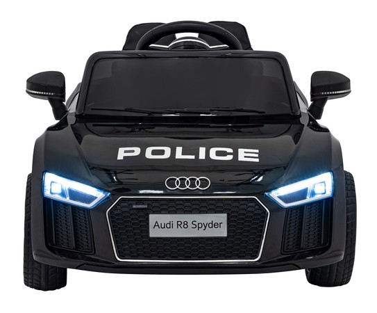 Audi R8 Policja na akumulator dla dzieci + Pilot + EVA + Wolny Start + MP3 LED
