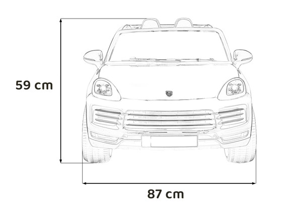 Porsche Cayenne S na akumulator dla dzieci Lakier Biały + Pilot + Wolny START + EVA + Audio LED