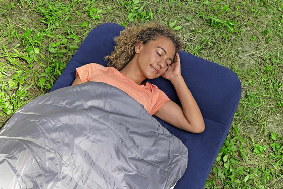 Materac Welurowy z Pompką 185 76 28cm BESTWAY