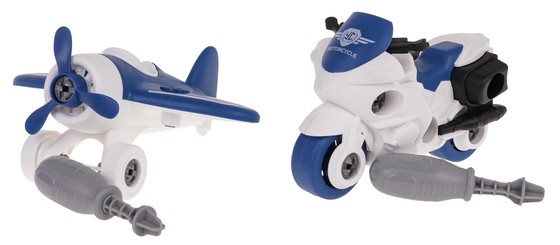 Zestaw Samolot i Motocykl Rozkręcany