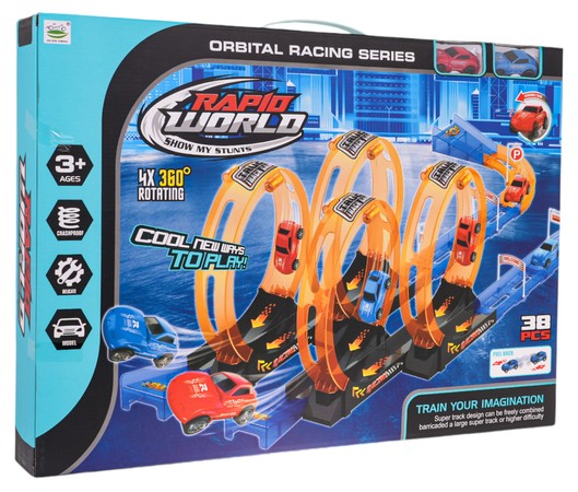 Tor Wyścigowy Płonąca Pętla + Autka 38el.