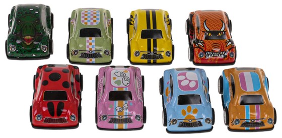 Zestaw 8 Autek, samochodzików z napędem