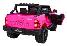 Toyota Hilux na akumulator dla dzieci Różowy + Napęd 4x4 + Pilot + 2 bagażniki + Radio MP3 + LED
