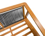 Meble Ogrodowe Aluminiowe Dwie Sofy + Fotel + Stolik