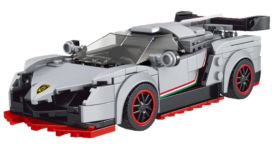 Zestaw Klocków Auto Sportowe 398el. Białe