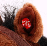 Kowboj konik na biegunach dla dzieci Ciemny brąz + Interaktywne funkcje