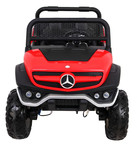 Mercedes Benz Unimog dla dzieci Czerwony + Napęd 4x4 + Pilot + Bagażnik + Wolny Start + MP3 LED