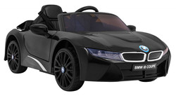 BMW I8 Lift Auto na akumulator Czarny + Pilot + Wolny Start + 3-pkt pasy + MP3 USB + LED