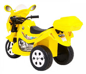 Motorek Trójkołowy BJX-088 elektryczny dla najmłodszych Żółty + Dźwięki + Światła