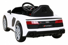 Audi R8 LIFT Samochodzik na akumulator Biały + Pilot + Koła EVA + MP3 + LED