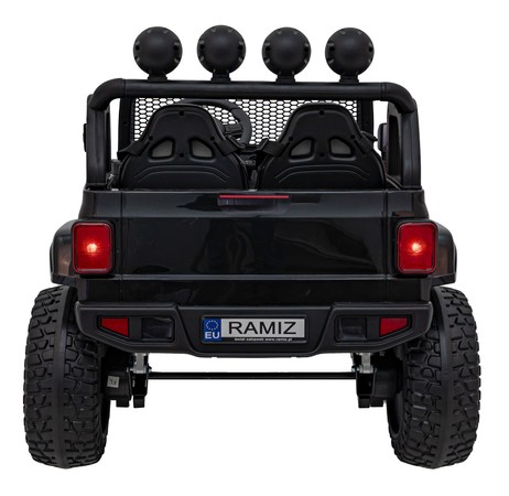 Auto terenowe OFF-ROAD 3.0 dla dzieci Czarny + Pilot + Wolny Start + Pasy + Audio LED