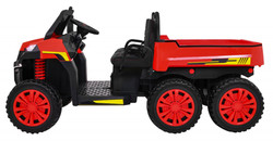 Autko Farmer Truck dla 2 dzieci Czerwony + Napęd 4x4 + Pilot + Kiper + Audio LED