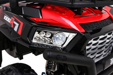 Buggy UTV Terenówka dla dzieci Czerwony + Pilot + Bagażnik + Wolny Start + EVA + MP3 LED