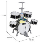 Zestaw muzyczny Perkusja + Keyboard + Mikrofon dla dzieci 3+ Podświetlane bębny