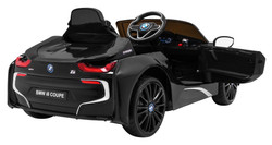 BMW I8 Lift Auto na akumulator Czarny + Pilot + Wolny Start + 3-pkt pasy + MP3 USB + LED