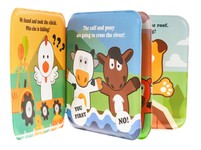 Zestaw 5 Gumowych Pacynek na palce + Książeczka Farma dla dzieci 3+ Wiejskie Zwierzątka + Wodoodporność