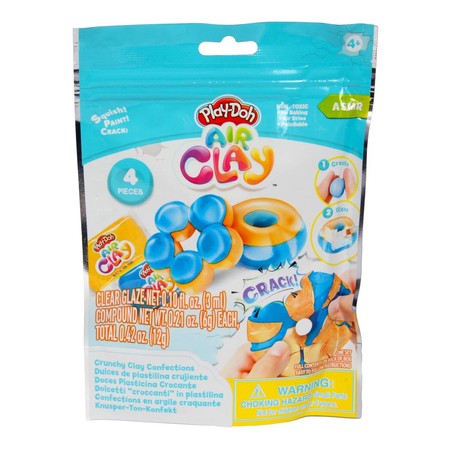 PLAY-DOH Air Clay Cupcake Donut Macaroon, zabawka kreatywna (NIEBIESKA)