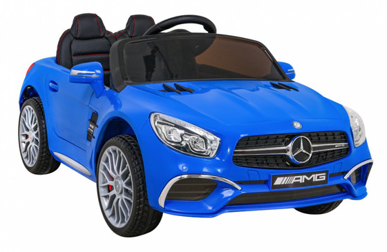 Mercedes Benz AMG SL65 S elektryczny dla dzieci Niebieski + Pilot + Audio LED + Ekoskóra + EVA + Wolny Start