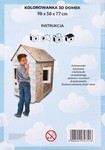 Domek XXL z autem kolorowanka 3D dla dzieci