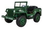 Autko Wojskowe Retro dla 3 dzieci Zielony + Napęd 4x4 + Schowki + EVA + Wolny Start + MP3 LED