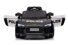 Audi R8 Policja na akumulator dla dzieci + Pilot + EVA + Wolny Start + MP3 LED