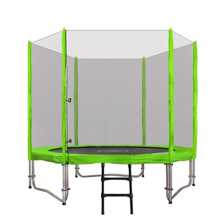 Trampolina ogrodowa SkyRamiz 244cm 8FT dla dzieci Zielony + Akcesoria