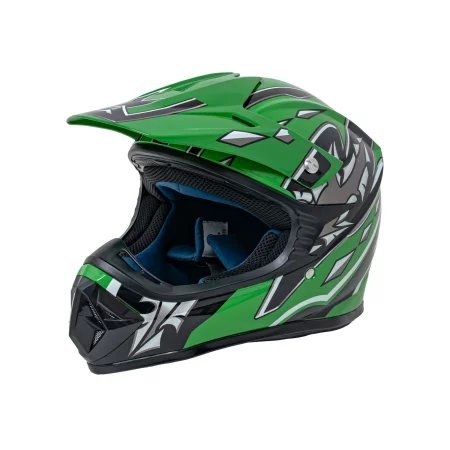 Kask Motocyklowy Enduro Zielony S
