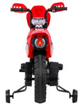 Motorek Cross dla dzieci Pojazd na akumulator Czerwony + Pomocnicze kółka + Dźwięki LED