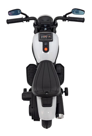 Motorek Chopper FASTER na akumulator dla dzieci Biały + Radio FM + Panel audio + LED