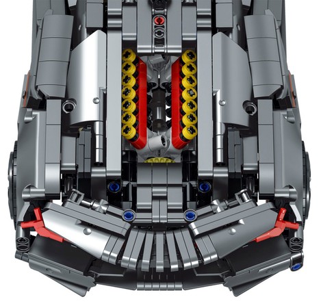 Zestaw Klocków Autko Sportowe Szare 1512el.