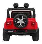 Jeep Wrangler Rubicon na akumulator dla dzieci Czerwony + Pilot + Radio MP3 LED + Koła EVA