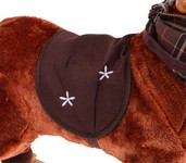 Bujany Konik Koń na Biegunach dla dzieci 24m+ Brązowy + Dźwięki + Drewniana rączka + Wygodne siedzisko + Drewniane płozy