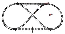 Zdalnie sterowana Kolejka Retro dla dzieci 5+ Tor 247 cm + Pilot 2,4 GHz + Dźwięki Światła + Funkcja Dymu