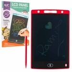 Tablet 8,5' do rysowania i pisania dla dzieci 3+ Czerwony + Rysik + Ekran LCD + Zaczep na smycz