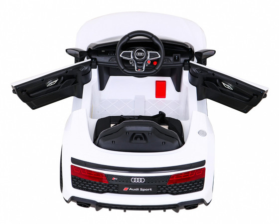 Audi R8 LIFT Samochodzik na akumulator Biały + Pilot + Koła EVA + MP3 + LED