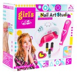 Zestaw do robienia paznokci dla dziewczynki 5+ Suszarka do paznokci Maszynka do brokatu Lakiery 15 el.