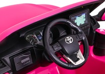 Toyota Hilux na akumulator dla dzieci Różowy + Napęd 4x4 + Pilot + 2 bagażniki + Radio MP3 + LED