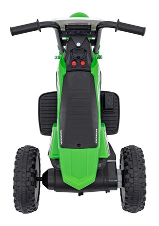 Motorek Cross Honda CRF 450R na akumulator dla dzieci Zielony + 3 Koła + Gumowy Bieżnik + Klakson