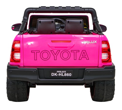 Toyota Hilux na akumulator dla dzieci Różowy + Napęd 4x4 + Pilot + 2 bagażniki + Radio MP3 + LED