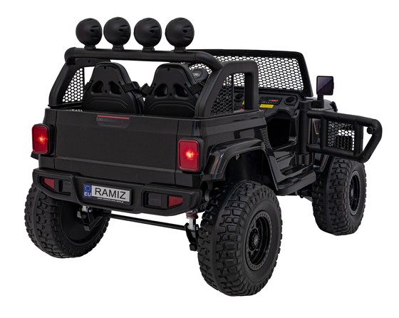 Auto terenowe OFF-ROAD 3.0 dla dzieci Czarny + Pilot + Wolny Start + Pasy + Audio LED