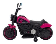 Motorek Chopper FASTER na akumulator dla dzieci Różowy + Radio FM + Panel audio + LED
