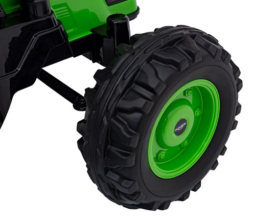 Koparka Traktor na akumulator dla dzieci Zielony + Ruchome Ramię Łyżka + Pilot + Wolny Start + Radio FM + LED