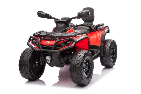 Quad Can Am Outlander ATV z Pilotem Czerwony