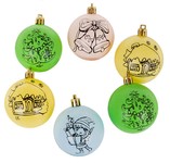 Zestaw Bombek Choinkowych z Farbkami